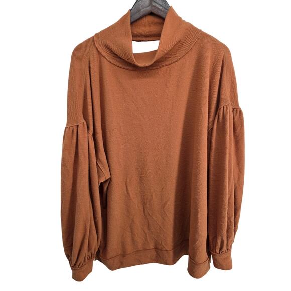 We The Free Sweaters - We The Free Free People Oversized Open Back Sweater Orange Size Medium